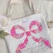 XL Handmade Quilted Catholic Tote Bag – St. Therese, Mother Teresa, Ribbon Bow, Mass Bag Encounter At Jacob's Well
