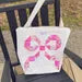 XL Handmade Quilted Catholic Tote Bag – St. Therese, Mother Teresa, Ribbon Bow, Mass Bag Encounter At Jacob's Well