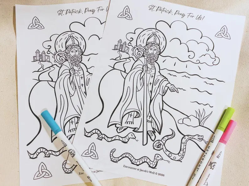 St. Patrick's Day Coloring Page - Digital Download