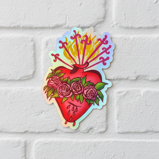 Immaculate Heart of Mary - Holographic - Vinyl Sticker