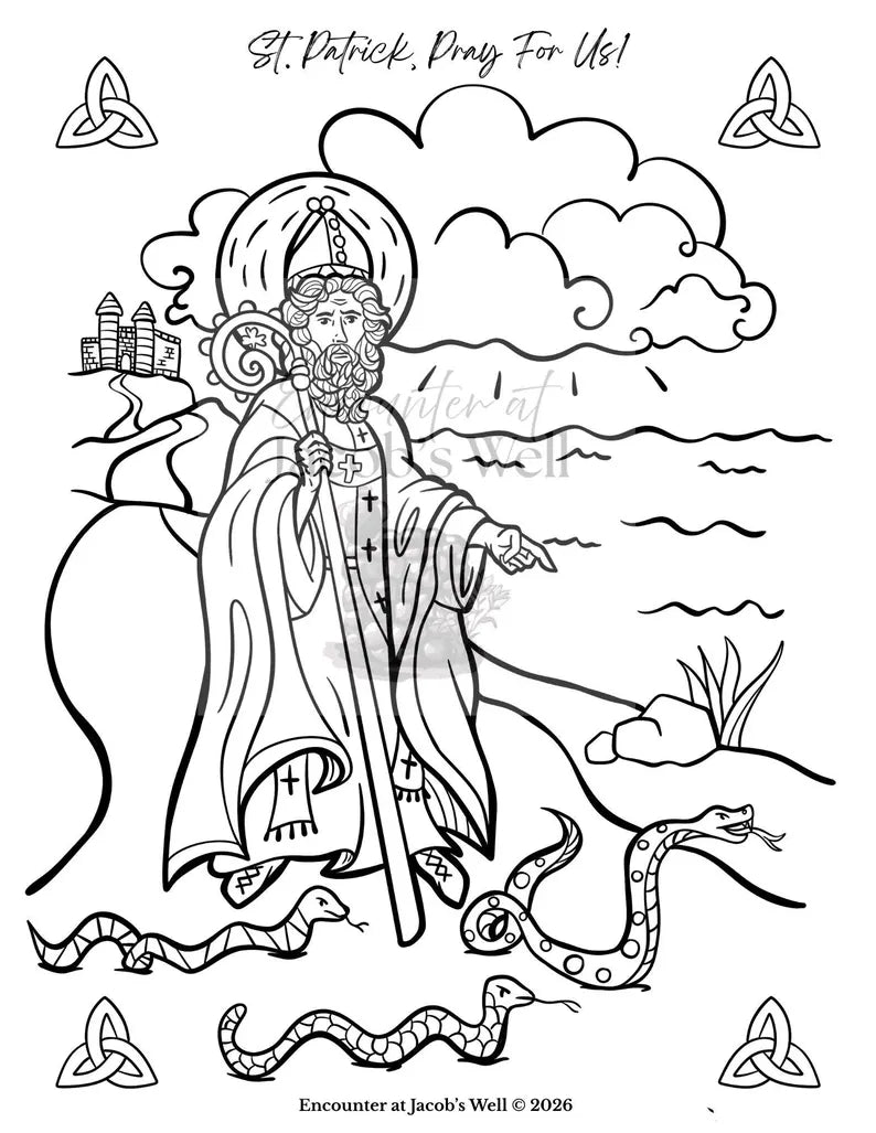 St. Patrick's Day Coloring Page - Digital Download