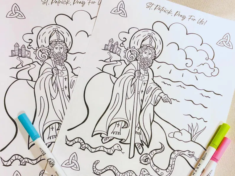St. Patrick's Day Coloring Page - Digital Download