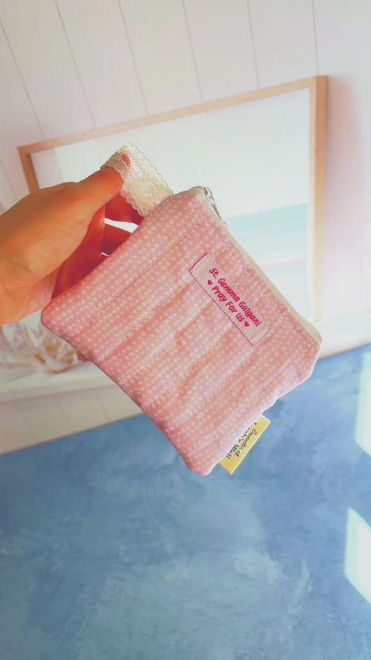 St. Gemma - Sweet Pink - Rosary Pouch
