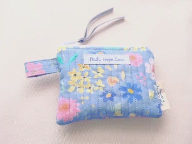 LIMITED EDITION – Faith, Hope, Love Rosary Pouch - Spring Floral - Confirmation Girl Gift